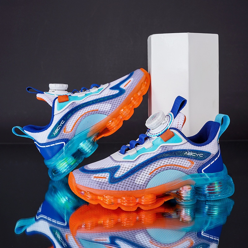 Giày Thể Thao Bằng Da Chất Lượng Cao Thoải Mái Màu Xanh Dương / Hồng / Xanh Lá Dành Cho Bé Trai Và Bé Gái