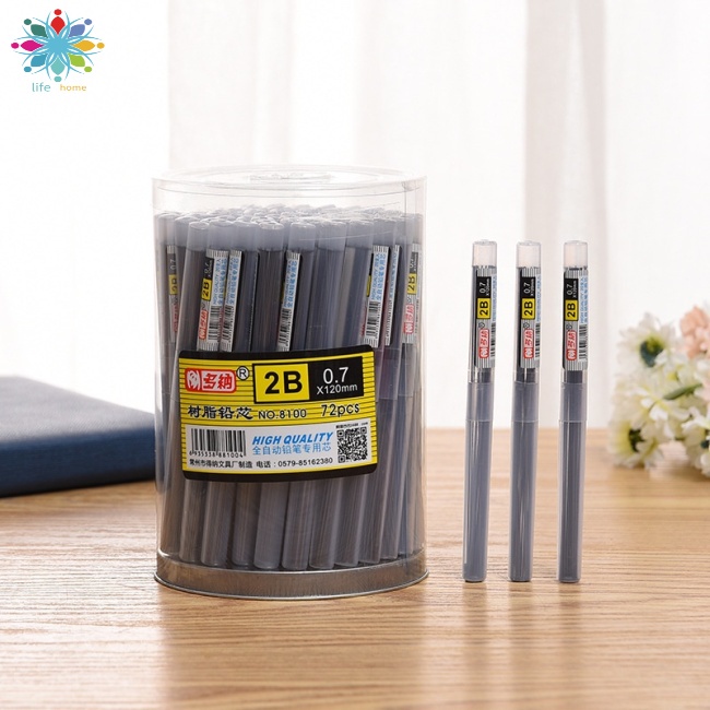 Set 1 Lọ 20 Lõi Bút Chì Bấm 2B / HB / 2H 0.5 Mm / 0.7 Mm Thay Thế Chất Lượng Cao