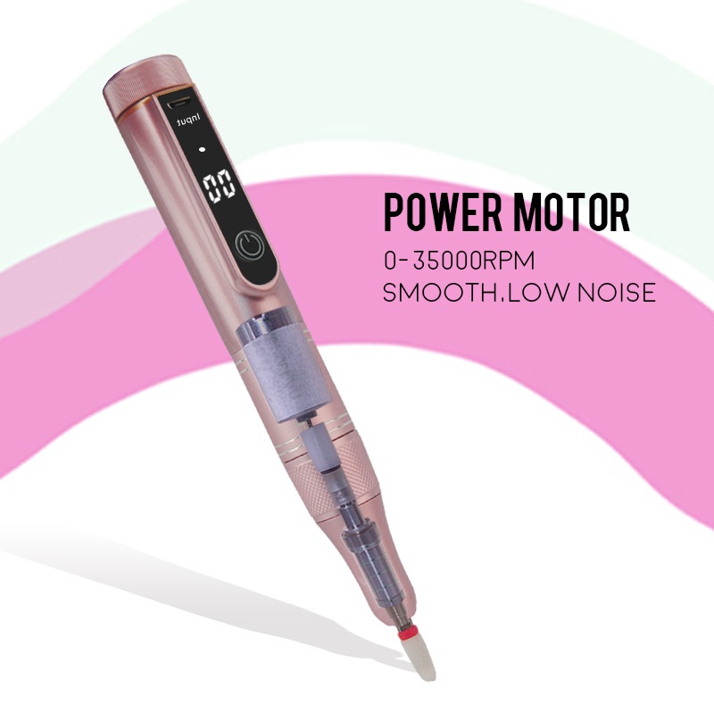 máy mài nail/Máy Đánh Bóng Móng Tay Tẩy Tế Bào Chết Sạc USB Chất Lượng Cao 35000