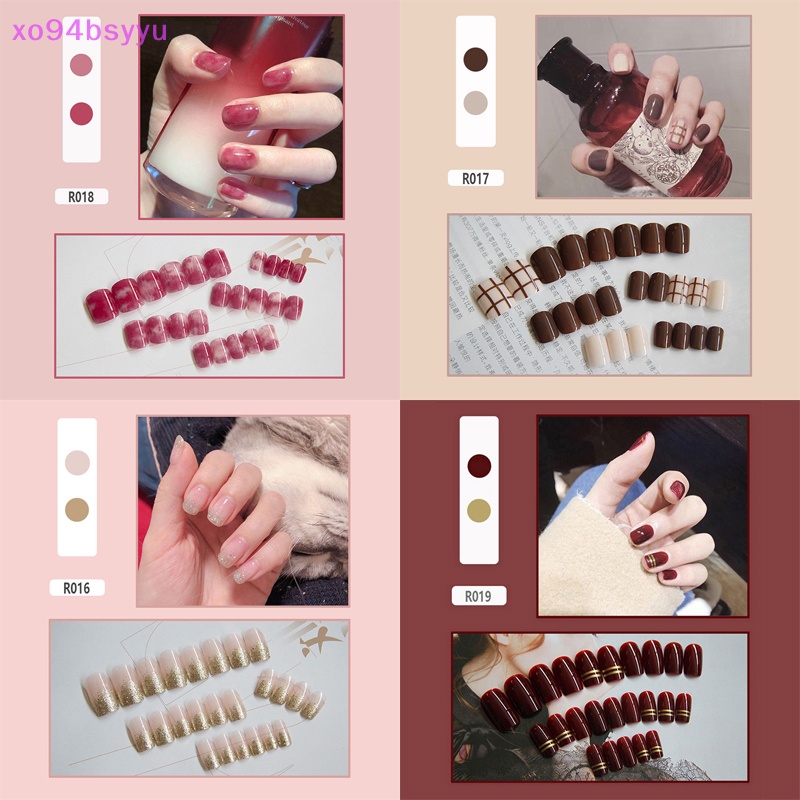 Set 24 Móng Tay Giả Xo94Bsyu Có Thể Tháo Rời Được