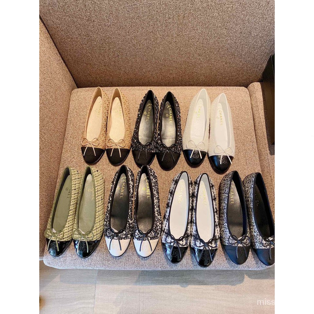 Giày Múa Ba Lê Đế Bằng Đính Nơ Xinh Xắn Cho Nữ