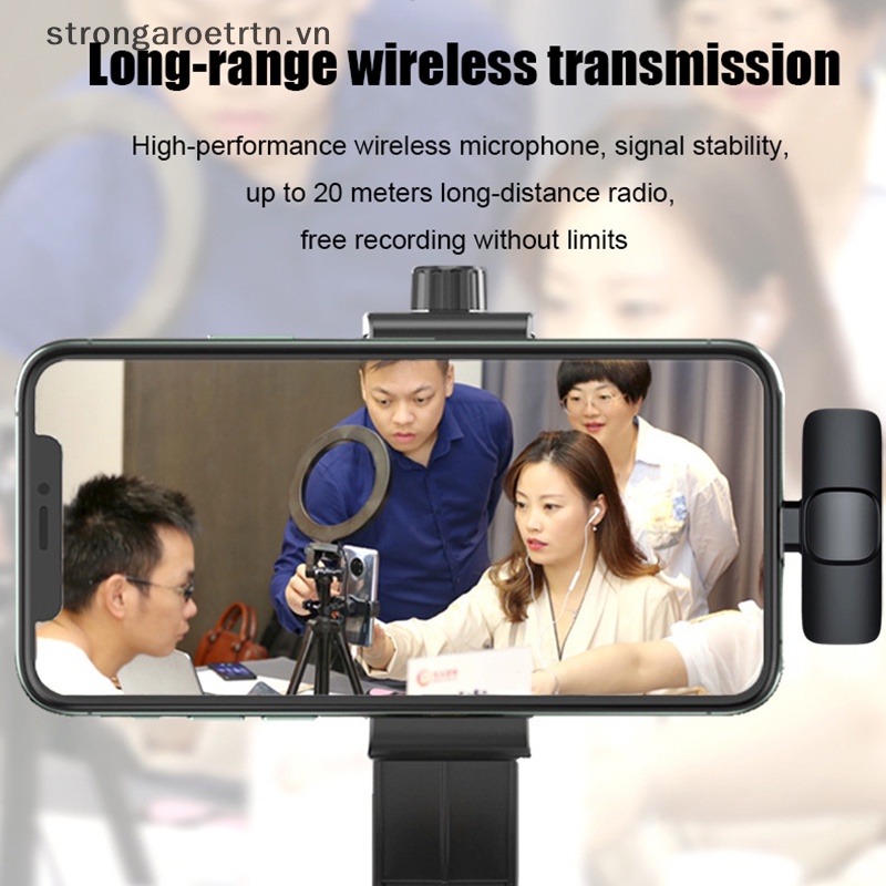 Micro Không Dây Mini Có Mic Loại C Dùng Để Ghi Âm Phát Sóng Trực Tiếp Cho Điện Thoại
