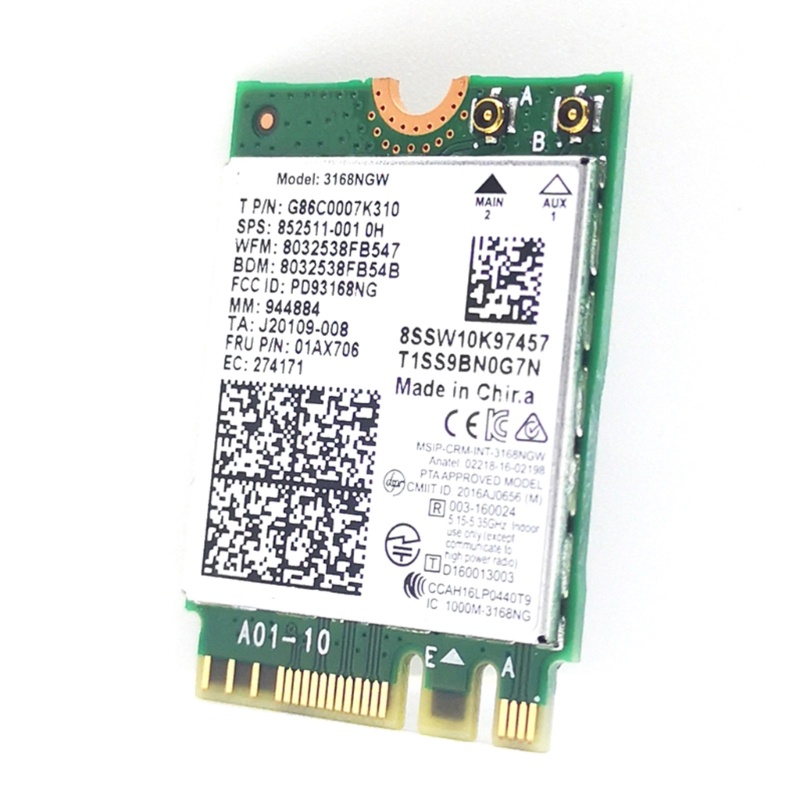 Thẻ wifi dusur 3165ngw 600mbps bt4 0 ngff 3165 802 11ac Chất Lượng Cao