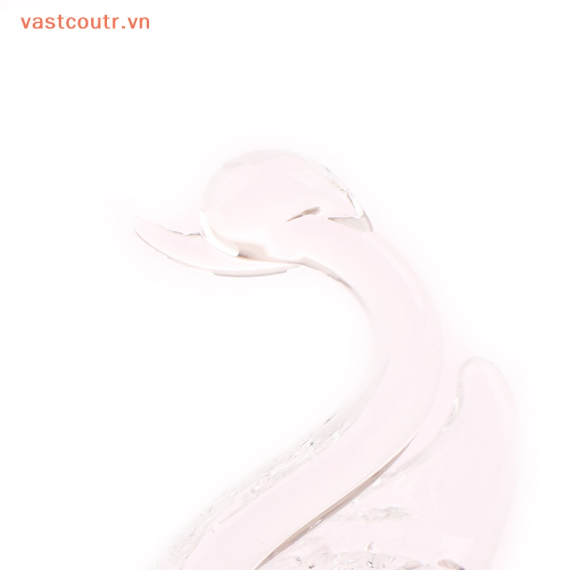 1 Bức Tượng Thiên Nga Bằng Thủy Tinh Pha Lê Để Bàn Trang Trí Nội Thất