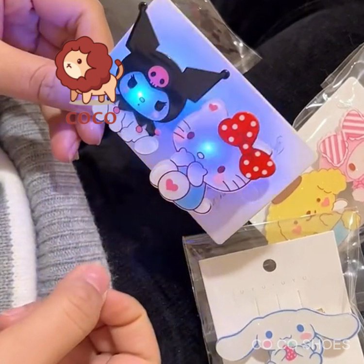 Kẹp Tóc Hình Chú Chó Sanrio Bằng Acrylic Phát Sáng Độc Đáo