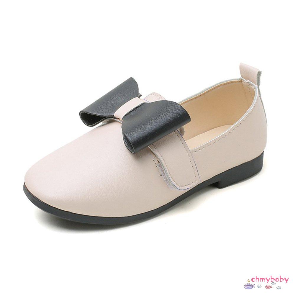 Fashion Bowknot Round Wide Toe Casual Nude Shoes Autumn Princess Dress Shoes
