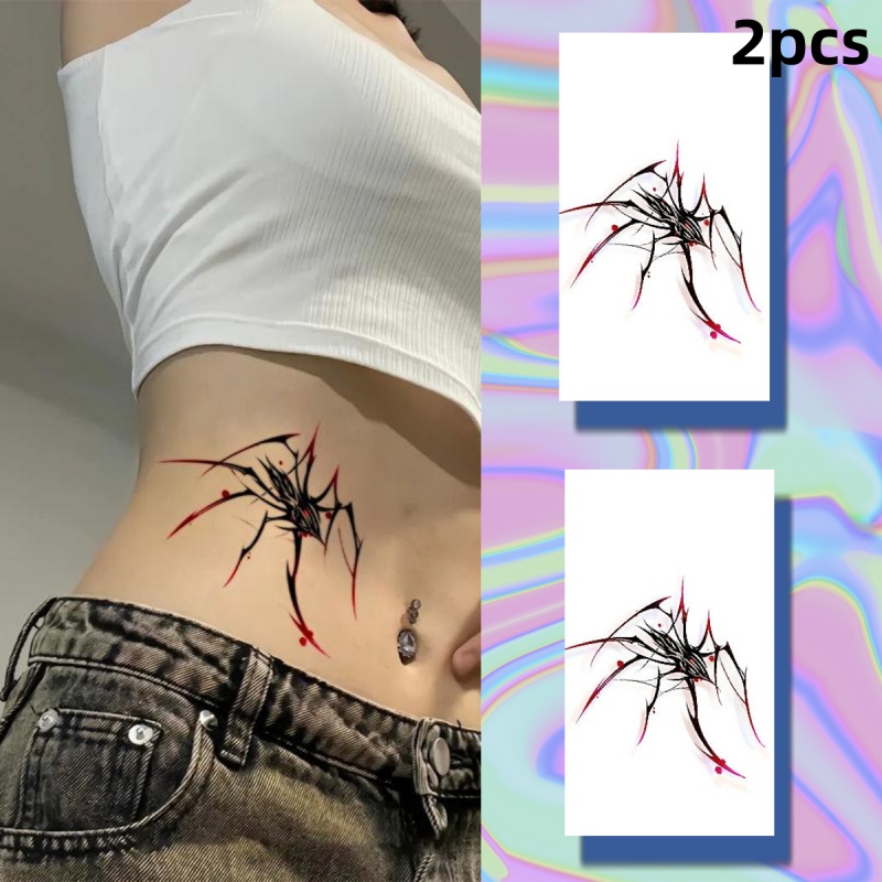 Hình Xăm Dán 3D Hình Cô Gái Nhện Màu Đen Chống Thấm Nước Và Lâu Trôi Trong Vòng 7 Ngày