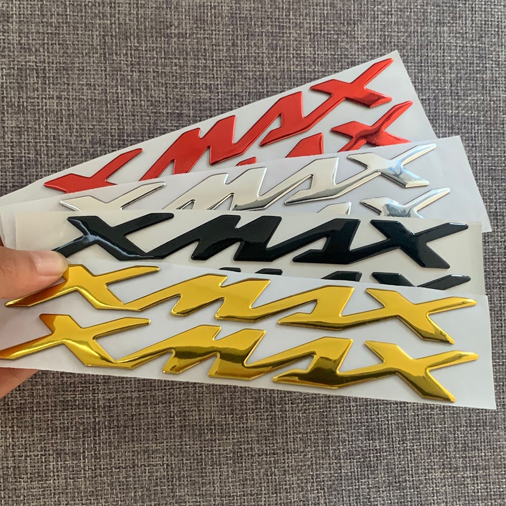 FENDER Set 2 Miếng Dán Logo 3D Bằng Nhựa Resin Trang Trí Thân Xe Yamaha Xmax 300 125 250 400
