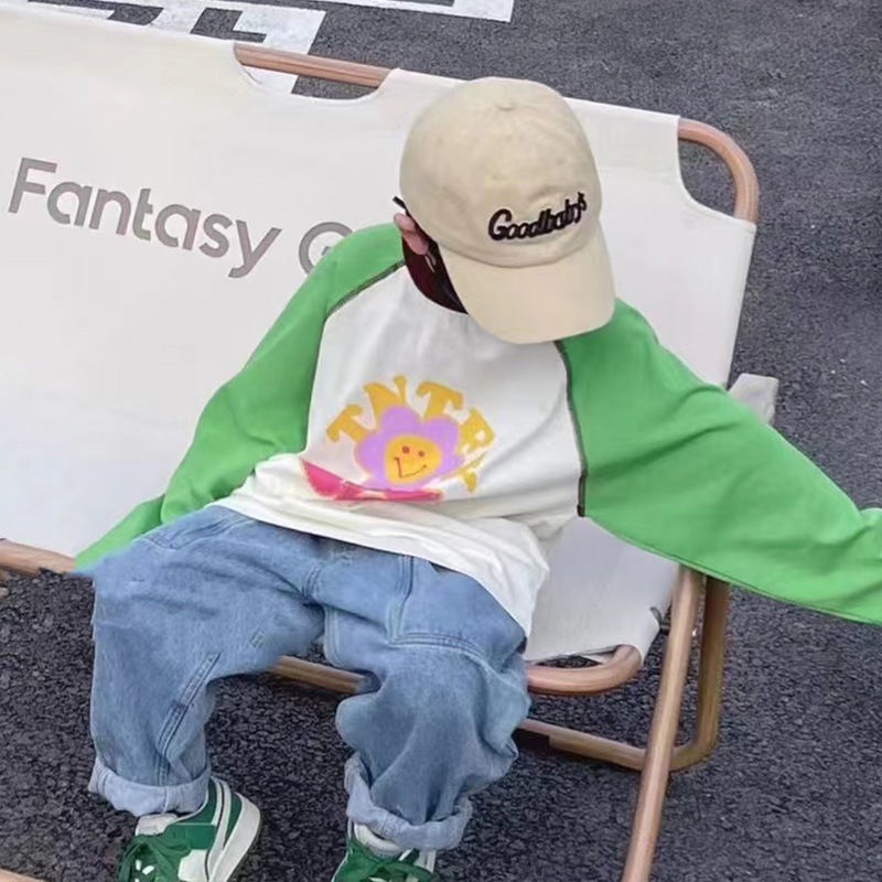 Áo Thun Tay Dài Dáng Rộng Thời Trang Mùa Thu Mới 2023 Cho Bé Gái