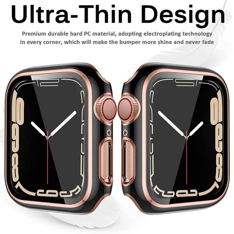 Bao Da Cho Apple Watch Ultra Serie 8 7 6 5 4 SE Bảo Vệ Màn Hình Cho Apple Watch Case 45mm 44mm 41mm 