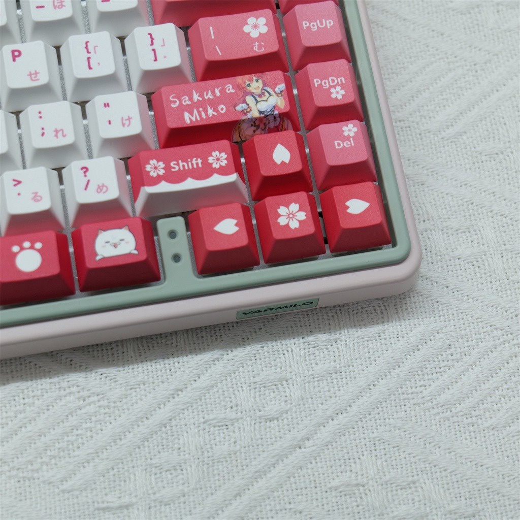 Sakura Miko Keycaps Cherry Profile Anime PBT Dye Sub Bàn Phím Cơ Keycap