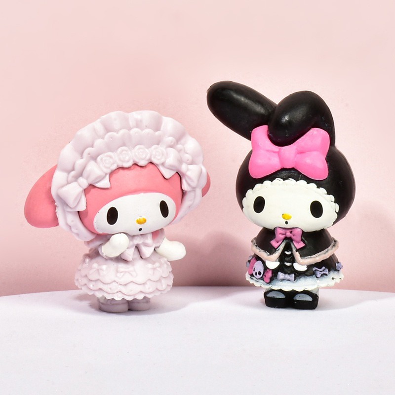 SANRIO Bộ 5 Mô Hình Nhân Vật Kuromi Melody Dễ Thương 3-4cm