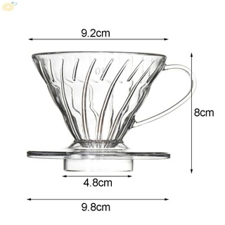 【VARSTR】Coffee Filter Pot Coffee Dripper Coffee Funnel Filter Resin Drip Transparent