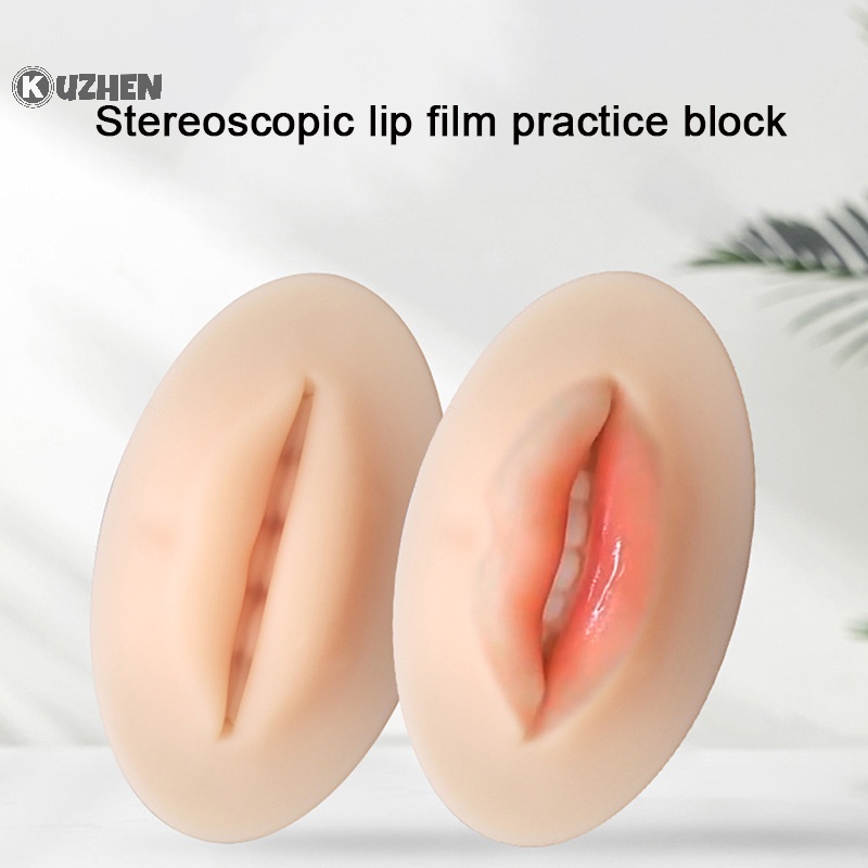 Mô Hình Mặt Silicone KUZHEN 3D Dùng Luyện Tập Trang Điểm Môi