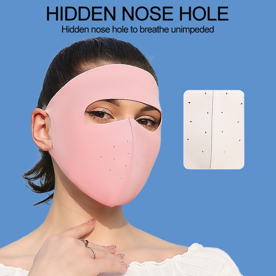 Khẩu Trang GTUBIKE Lụa Lạnh Không Đường May Chống Tia UV Thoáng Khí Thời Trang Mùa Hè Cho Nữ