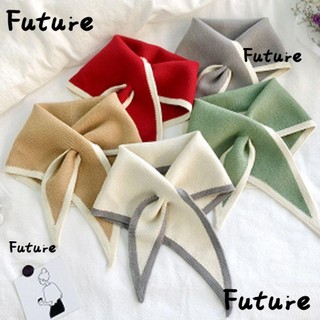 Khăn choàng cổ bằng lông thỏ nhân tạo dày dặn màu sắc trơn giữ ấm phong cách Hàn Quốc thời trang thu đông cho nữ