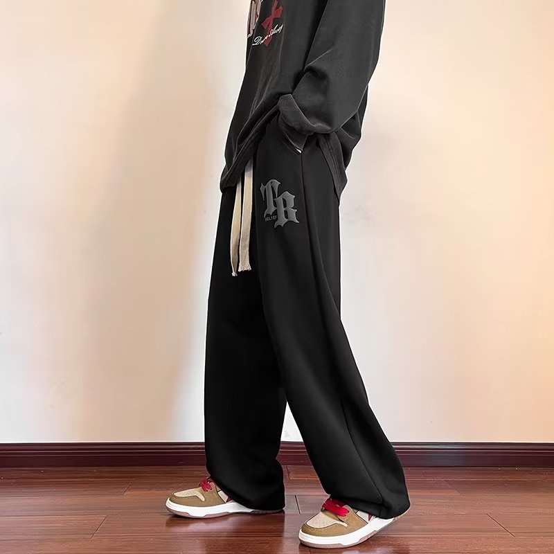 Quần thư giãn thời trang dành cho nam giới Xuân Thu mỏng Quần thể thao nam rộng thùng thình chân rộng