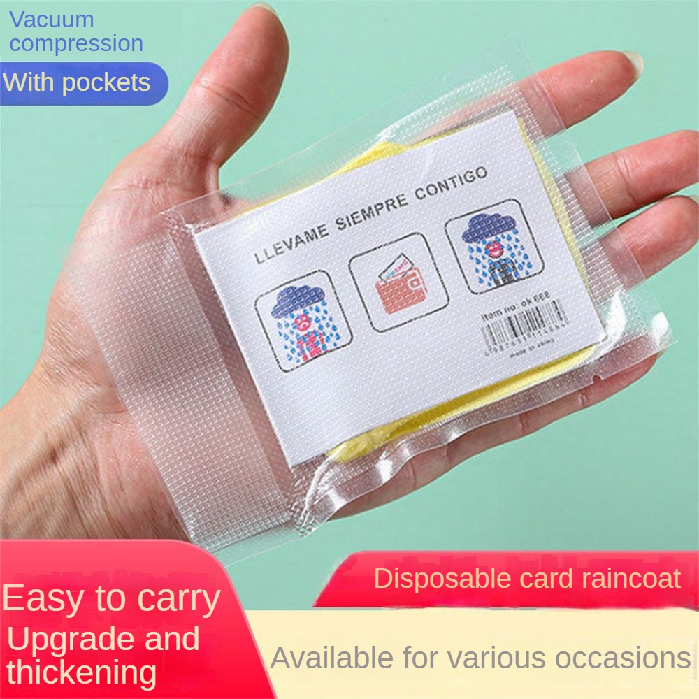 Áo Mưa Dạng Nén Dày Dặn Dùng Một Lần Tiện Dụng Cho Người Lớn Và Trẻ Em