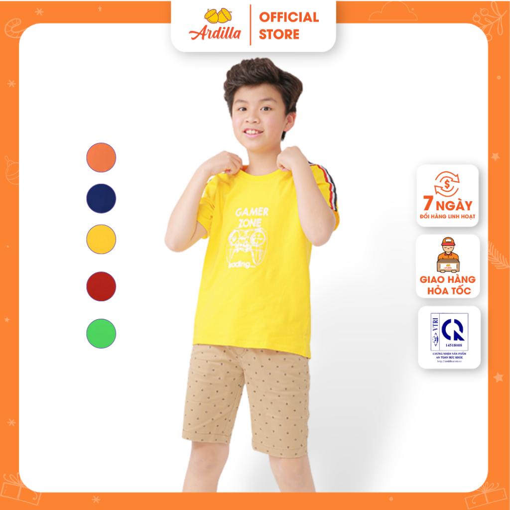 Áo Thun Bé Trai ARDILLA In Họa Tiết Máy Chơi Game Cực Ngầu, Chất Liệu Cotton Thoáng Mát Cho Bé 10-15 Tuổi T119BSS20