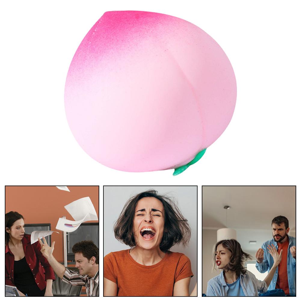 Đồ Chơi Nắn Bóp Đàn Hồi Giảm Stress Hình Quả Đào J8U7