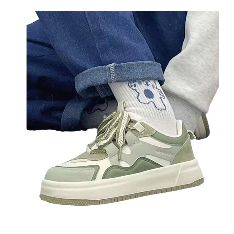 Giày Thể Thao Đế Dày Màu Xanh Matcha / Trắng Nhỏ Thời Trang Mùa Hè 2023 Mới Dành Cho Học Sinh