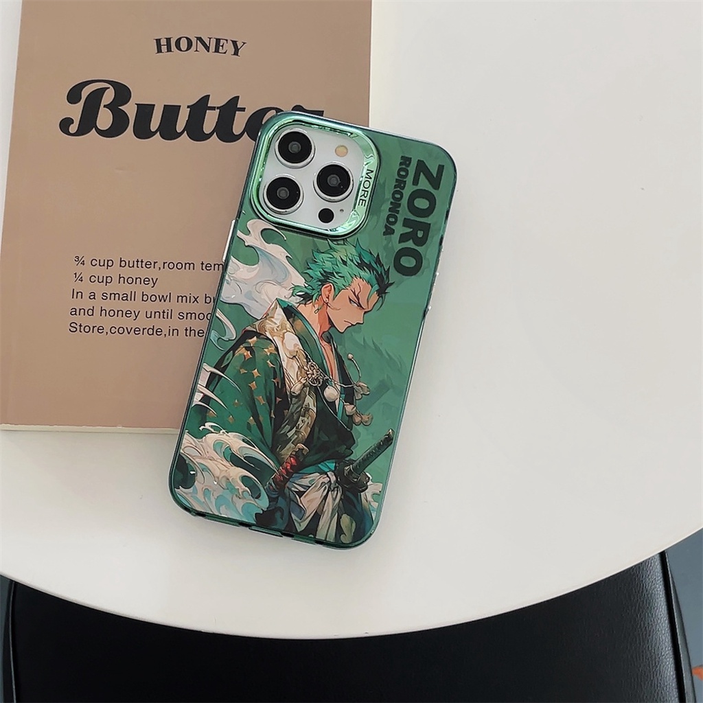 Hoạt Hình Ốp Điện Thoại Silicon IMD Khung Kim Loại Họa Tiết One Piece Cho IPhone 14 14Pro 14Max 13ProMax 12 12ProMax 11