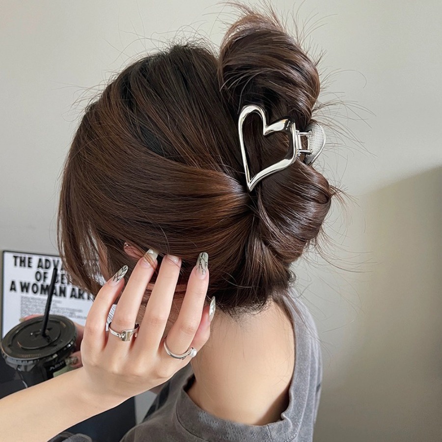 Kẹp Tóc Kim Loại Hình Hoa / Nơ Đính Ngọc Trai Thời Trang Hàn Quốc