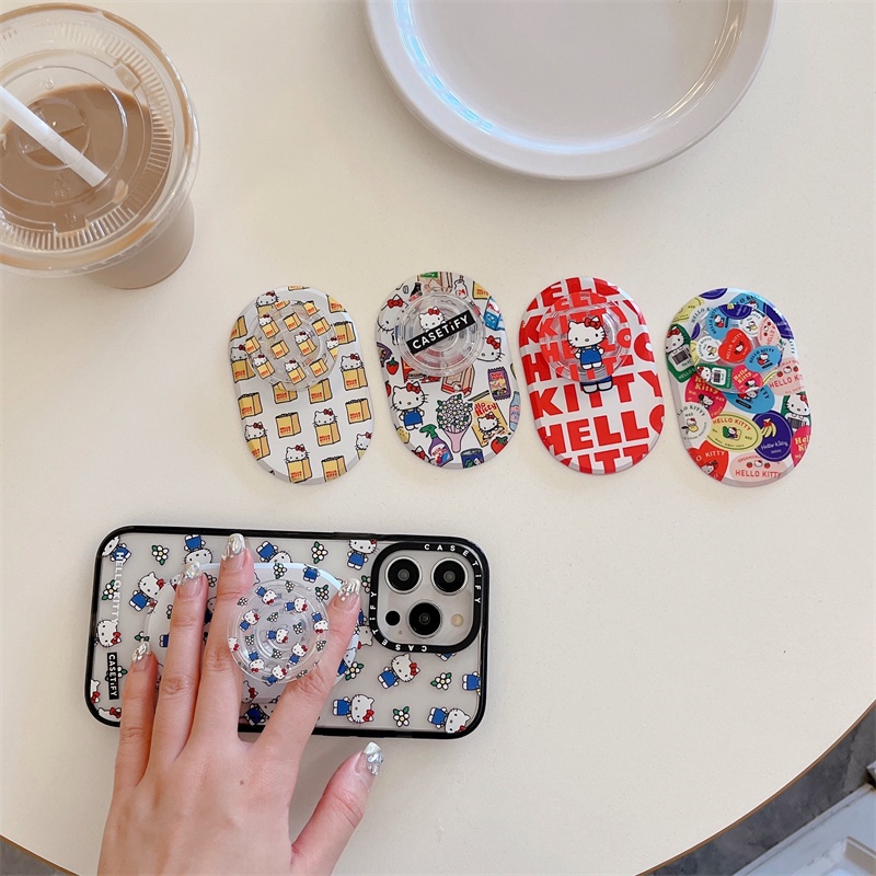 Ốp Điện Thoại Có Vòng Đỡ Nam Châm Hình Hello Kitty Cho iPhone 14 13 11 12 Pro Max Plus Huawei Samsung