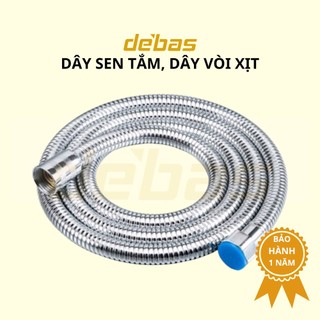 Dây sen tắm inox dây sen co giãn chống xoắn đứt ốc đồng lo xo cao cấp Debas