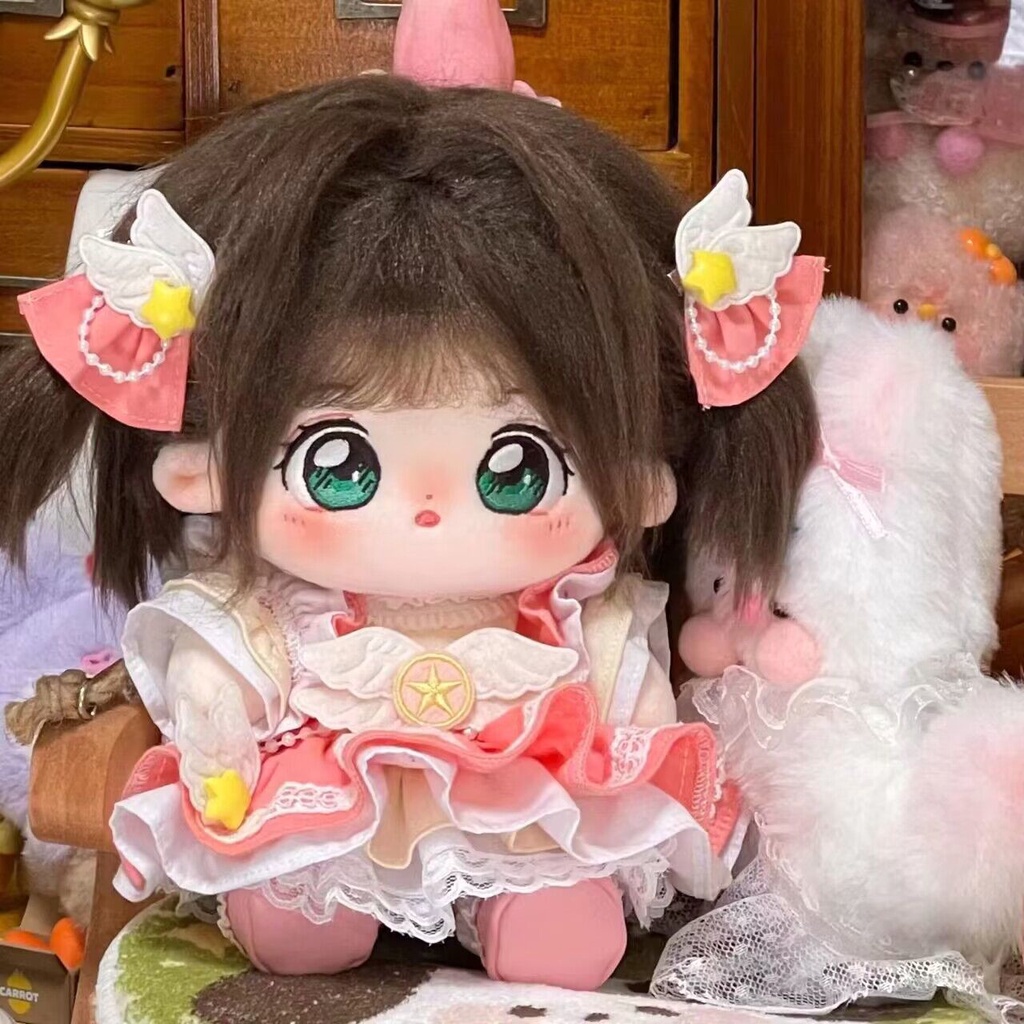 20 cm búp bê cardcaptor sakura kinomoto sakura plushie búp bê sang trọng quần áo bông thay đổi quần áo trang phục trang phục cosplay anime one-piece cotton cross-dressing