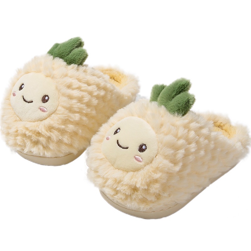 Dép Bông Đi Trong Nhà Chống Trượt Hình Quả Dứa Hoạt Hình Cho Bé