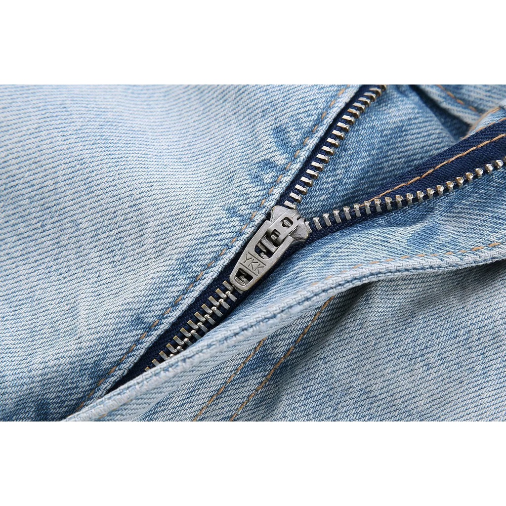 TVUV 2023 mới rắn sexy hở lưng denim ngắn hàng đầu 8320