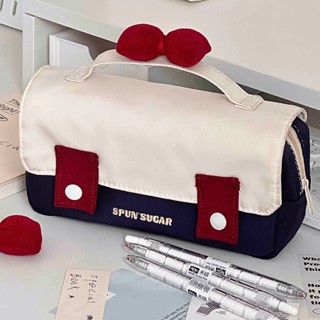 Túi Đựng Bút Đa Năng Nhiều Ngăn Đính Nơ Dễ Thương Cho Học Sinh