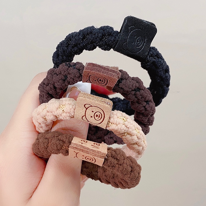 Thun cột tóc hình gấu dễ thương - loại thun mềm không đau tóc