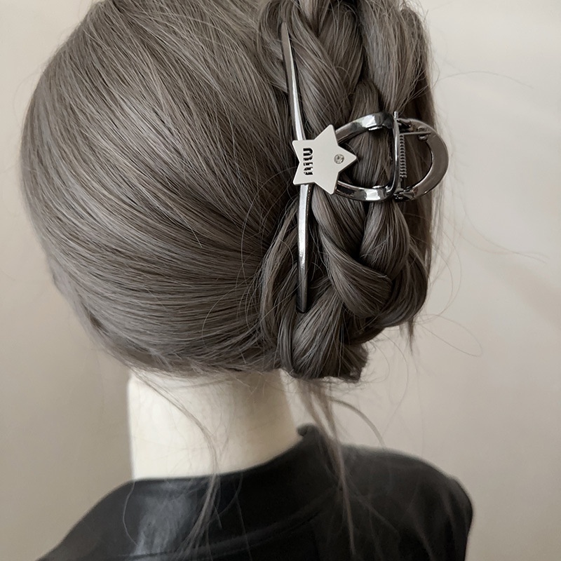 Kẹp Tóc Kim Loại Hình Cá Mập / Ngôi Sao / Chữ Cái Chất Lượng Cao 2023