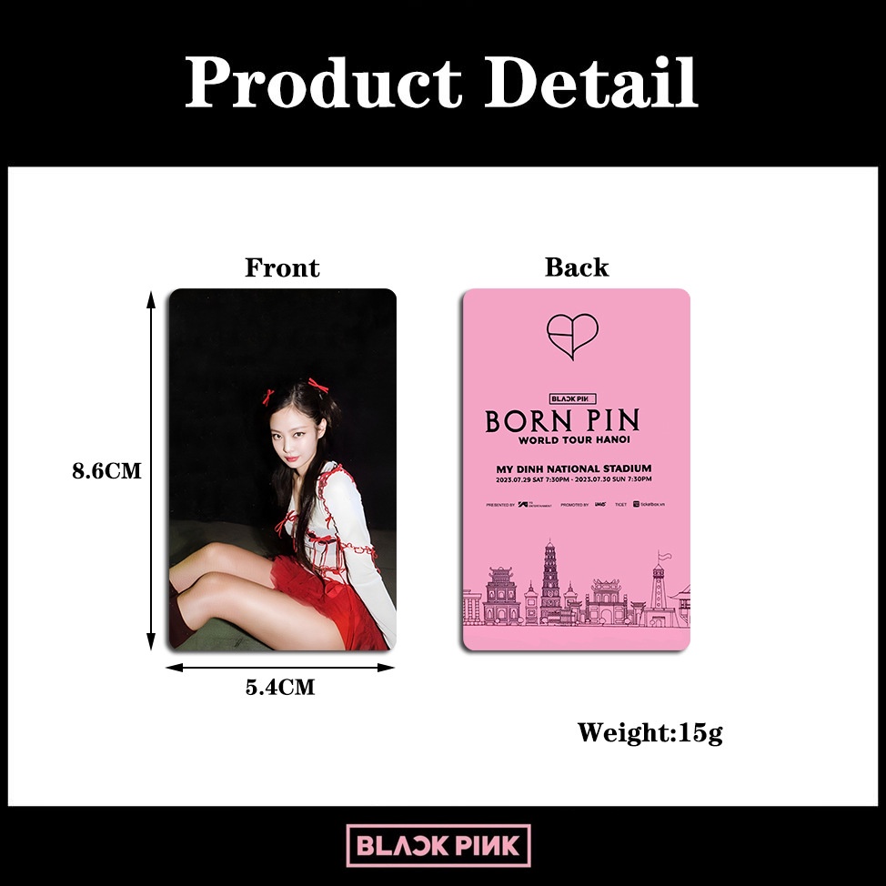 Bộ Thẻ Ảnh Nhóm Nhạc BLACKPINK Jisoo Rose Jennie