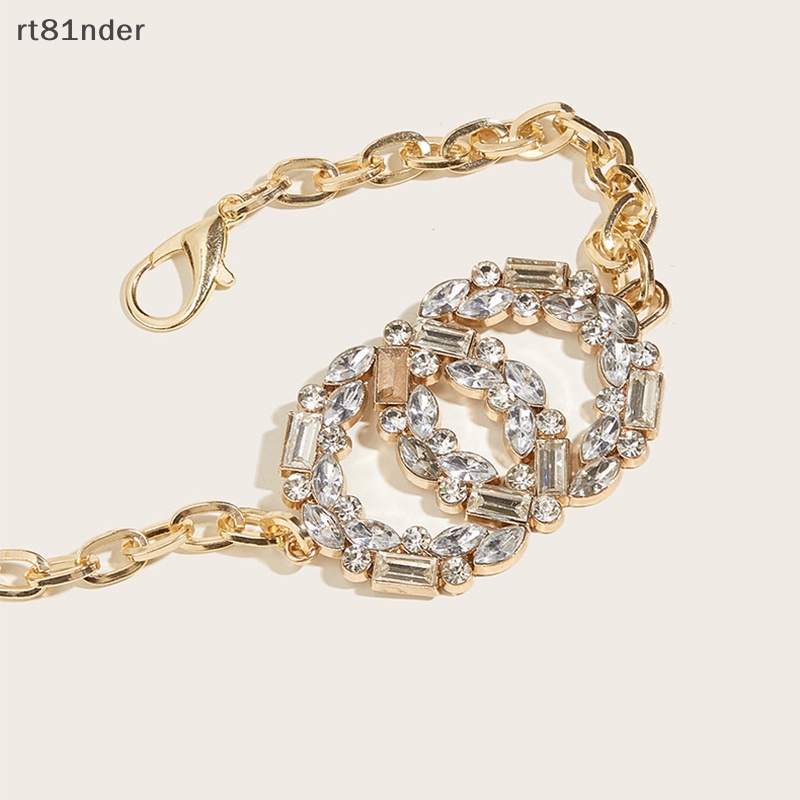 Rt chuỗi kim loại thắt lưng cho phụ nữ đôi tròn rhinestone khóa thắt lưng chuỗi thắt lưng nữ cô gái váy quần jean trang trí dây thắt lưng phụ kiện n