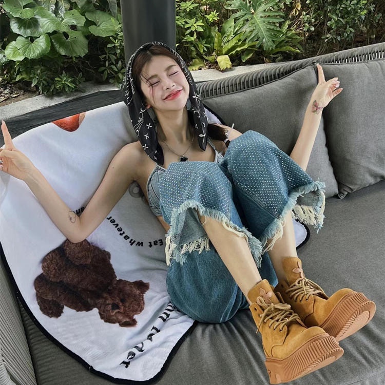 Đôi Bốt Martin Đế Dày Thời Trang Mùa Hè Cho Nữ