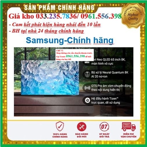 Smart Tivi Neo QLED 8K 65 inch Samsung QA65QN900B Mới 2022 - Mới 200%