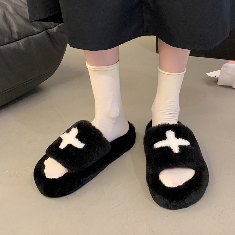 Dép bông ATIKOTA đế dày mềm mại nhẹ nhàng đi trong nhà ngoài trời cho nữ