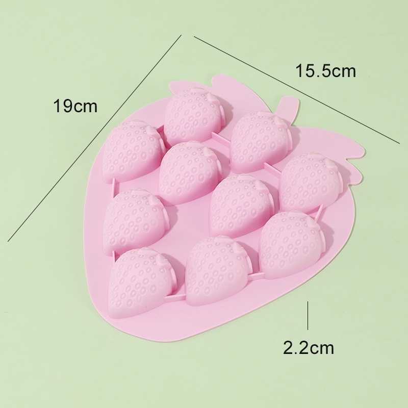 3d strawberry ice cube khuôn silicone khuôn nướng khuôn kẹo sô cô la khuôn đất sét nhựa làm bằng tay khuôn tiệc cupcake dụng cụ trang trí yr