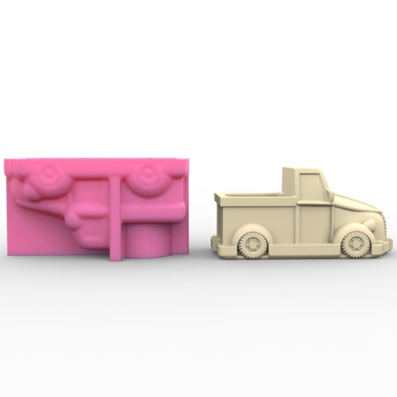 Hoàn hảo hình học nhỏ xe máy bằng thạch cao khuôn silicone hộp lưu trữ khuôn để làm chậu cây mọng nước chậu hoa bút ho