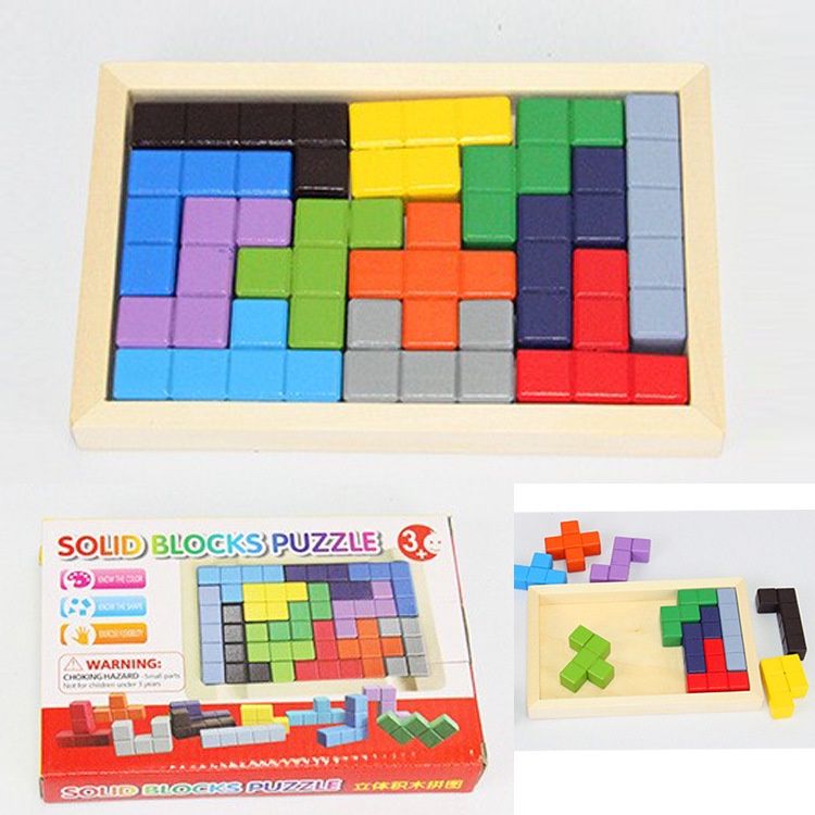 Ttrris Bộ Đồ Chơi Xếp Hình Bằng Gỗ Cho Bé