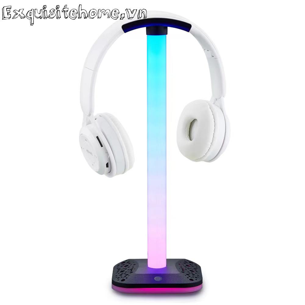 Rgb light đế tai nghe để bàn chống trượt hỗ trợ usb qua tai giá đỡ tai nghe
