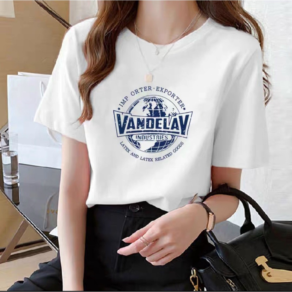 Áo thun cotton cổ tròn đơn giản in logo mát mẻ xinh đẹp kiểu hàn quốc form vừa nhiều màu bán chạy giá rẻ Hanava