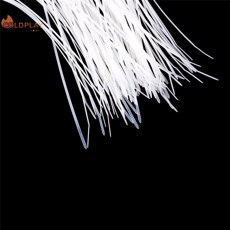 100 cái buộc dây cáp màu trắng đen khóa kéo dây cáp Nylon tự khóa mới