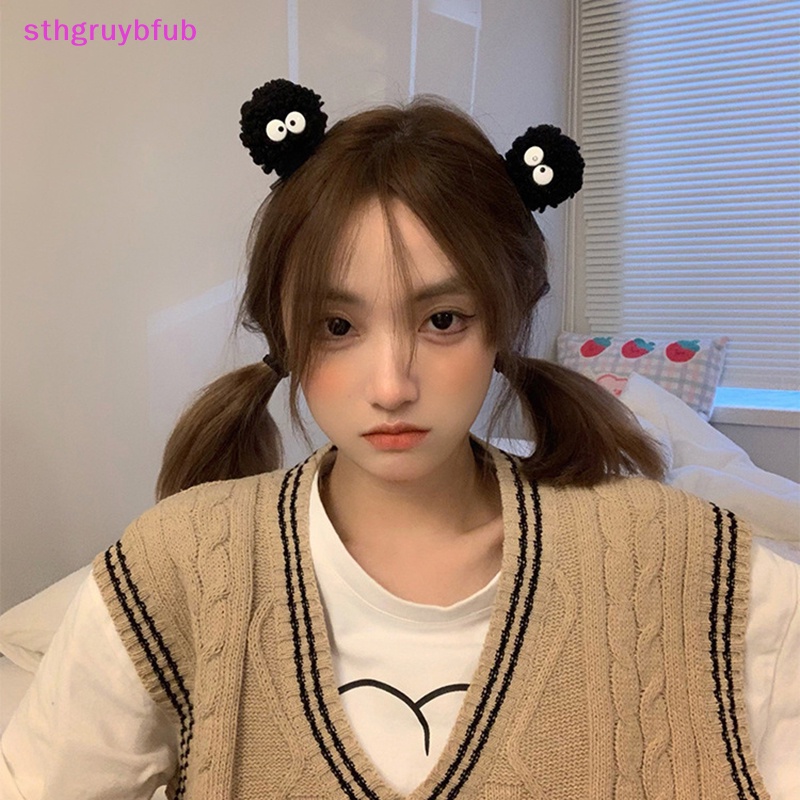 Sthb 1 cặp đen bồ hóng sprite kẹp tóc grip claw barrettes mỏ vịt kẹp dễ thương phim hoạt hình mũ trang trí cô gái phụ kiện vn