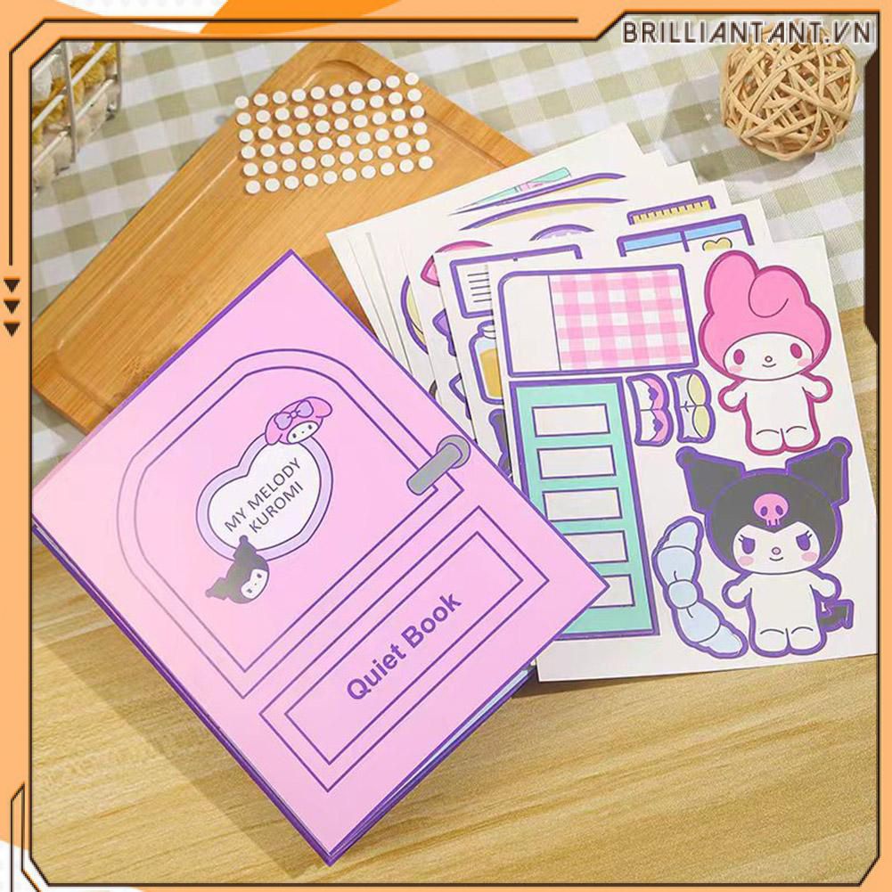 Sanrio Êm Sách Hoạt Hình Anime Kuromi Giai Điệu Của Tôi Pochacco Cinnamoroll Miếng Dán Trò Chơi Ngộ Nghĩnh Tự Làm Giải Nén Đồ Chơi Cho Bé Bri