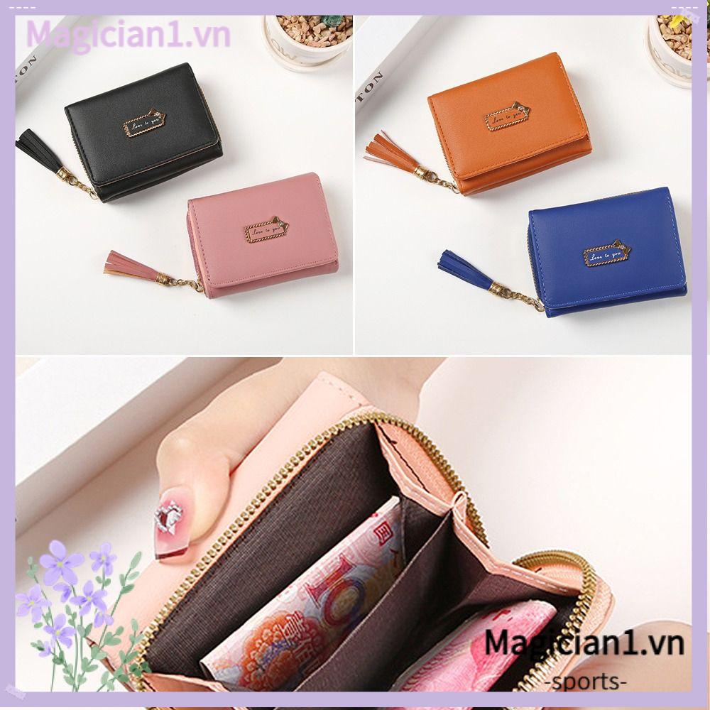 Magician1 ví tiền xu unistybag túi thời trang tua túi ví đựng tiền túi dây kéo ví