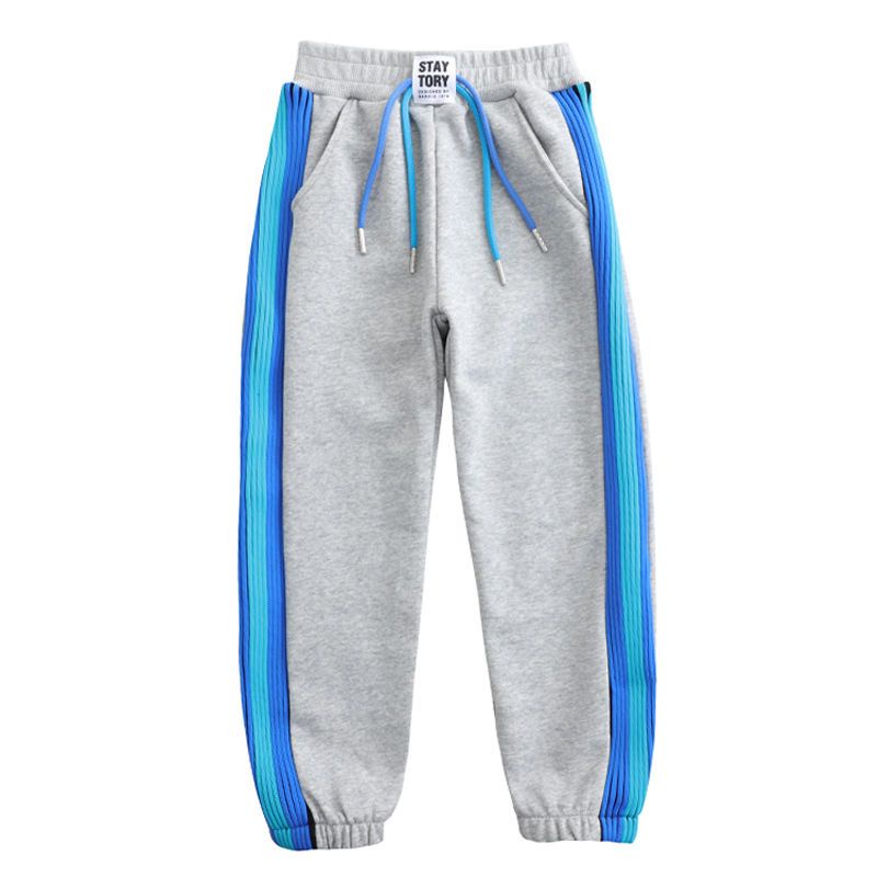 Quần tây nam hợp thời trang và thời trang quần thể thao trẻ em rộng rãi thun mùa xuân và mùa thu quần trẻ em trung và lớn